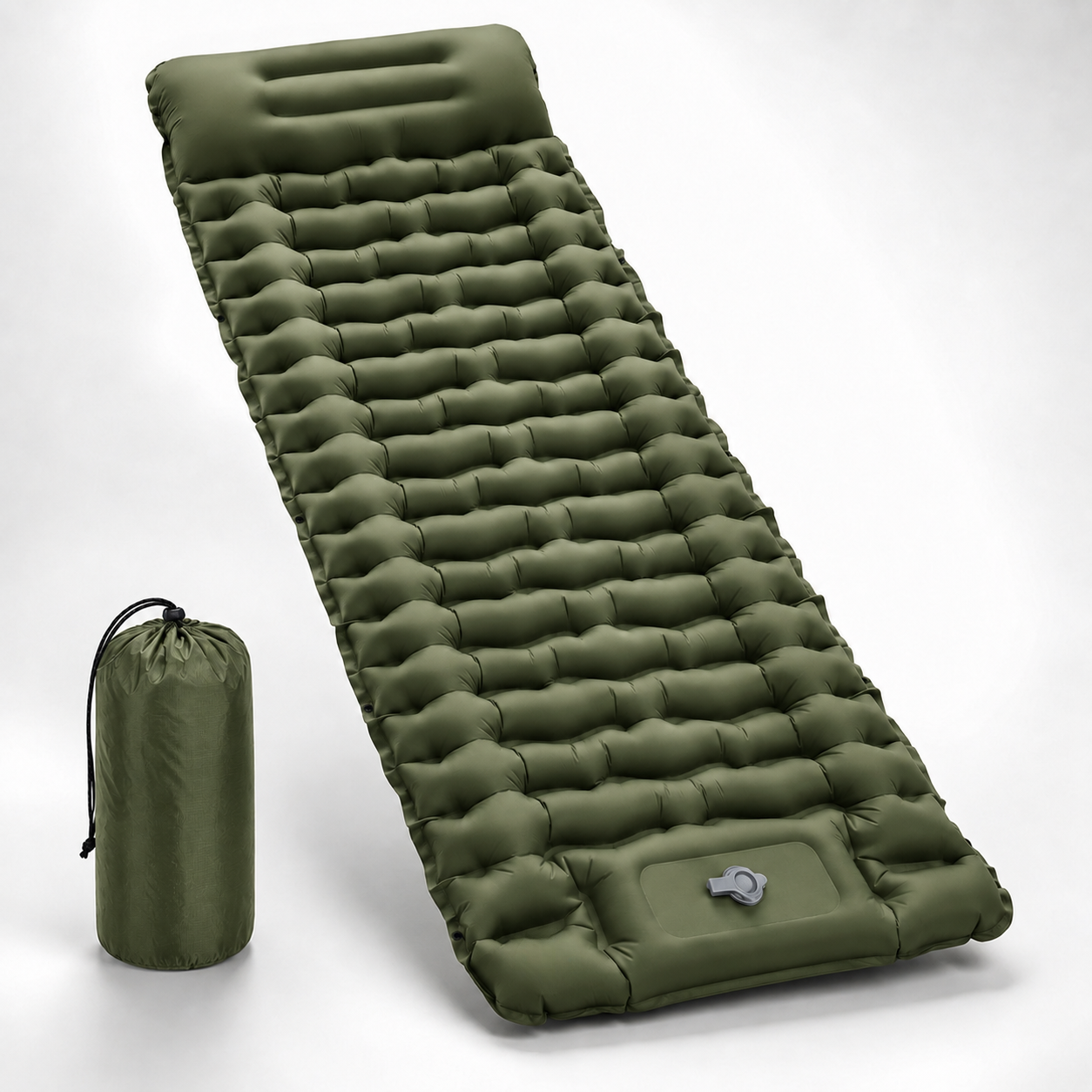 Luftmatratze mit integriertem Kissen & Pumpe – HikeRest DeepSleep