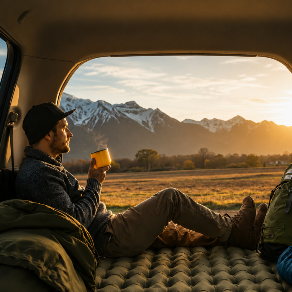 Luftmatratze mit integriertem Kissen & Pumpe – HikeRest DeepSleep