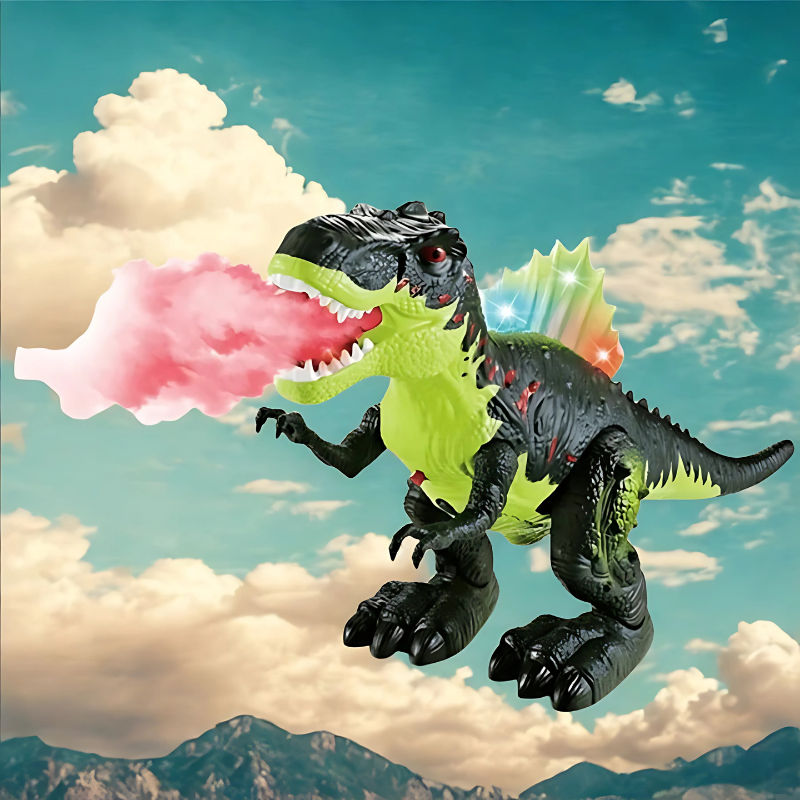 Leuchtender gehender Dinosaurier mit Brüllen und Raucheffekt