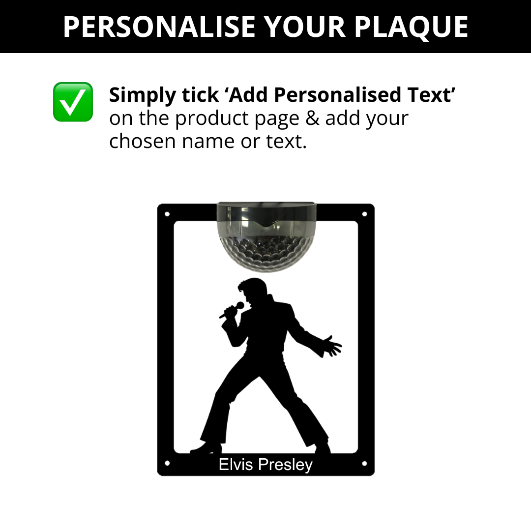 Elvis Solar-Wandplakette mit LED-Beleuchtung