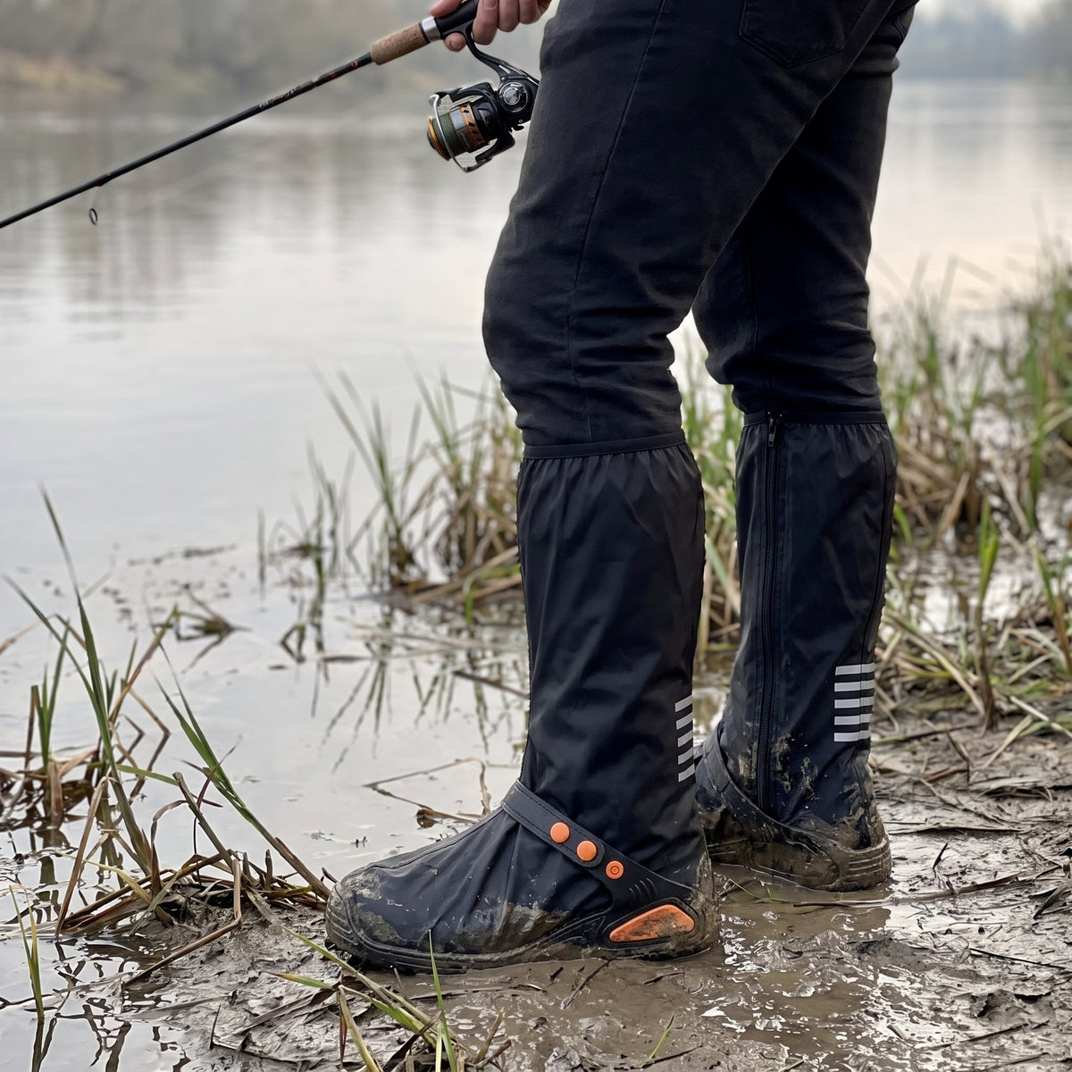 Robuste wasserdichte Überschuhe mit Reißverschluss