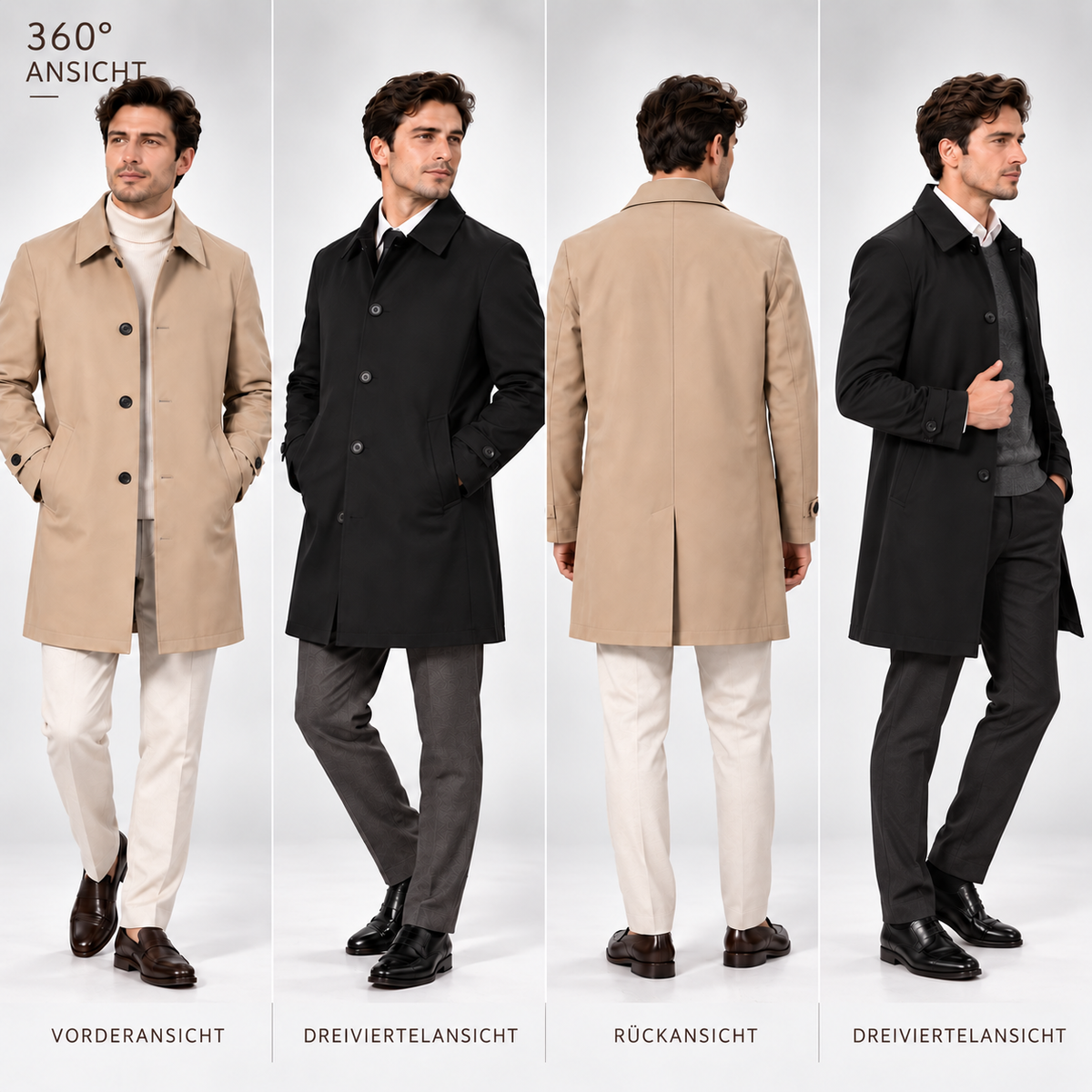 Mantel Herren wasserabweisend & klassisches Design – Nordspur Regentrench