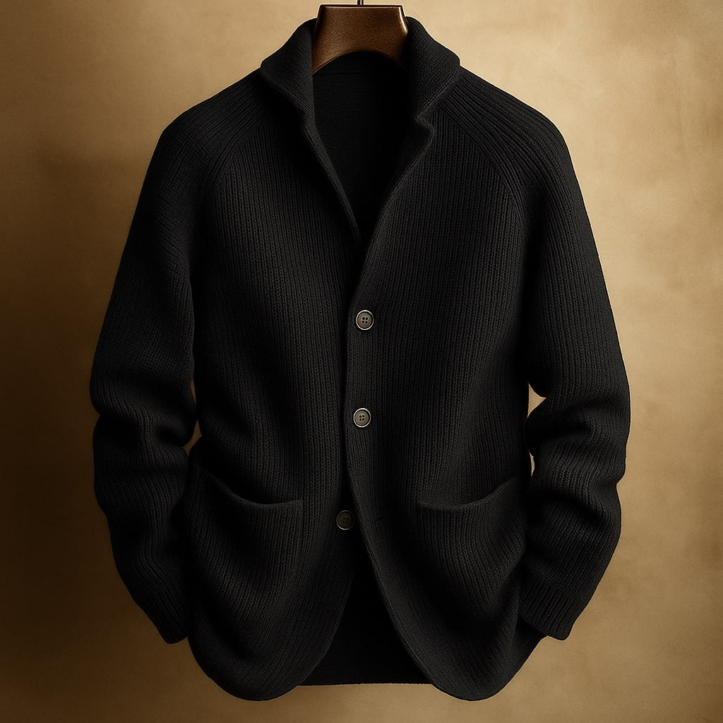Hugo | Gerippte Wollstrickjacke