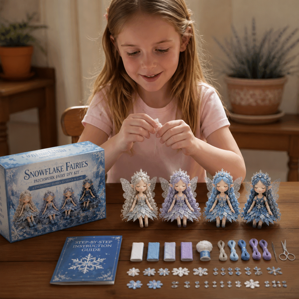 Fee DIY Nähset für Kinder – Zauberhafte Feenpuppen mit Stoff, Accessoires & Anleitung basteln