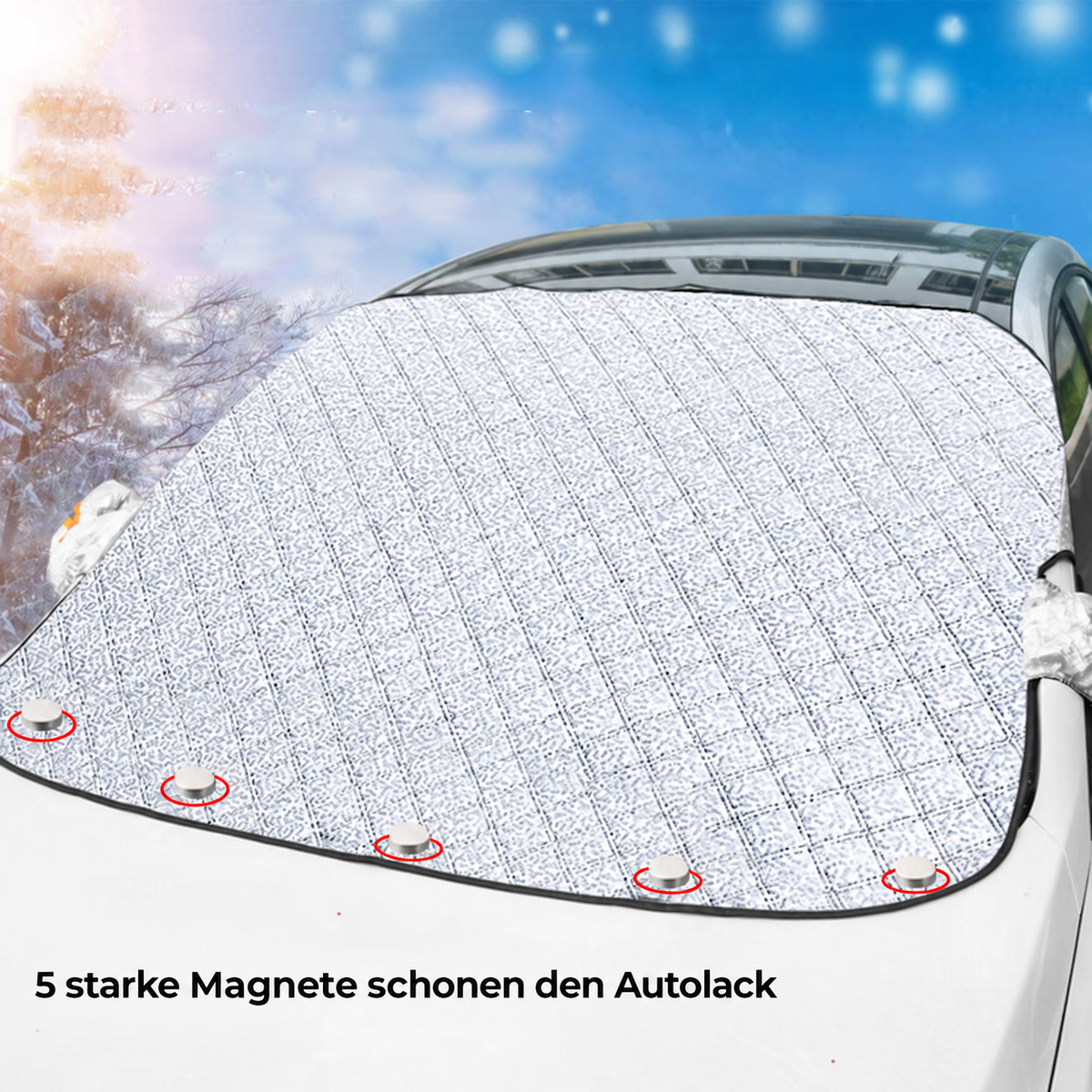 Nordspur | Vordere Windschutzscheiben-Abdeckung – Schutz für alle vier Jahreszeiten, Frostschutz & hohe Qualität – perfekt für Autos, Vans und SUVs