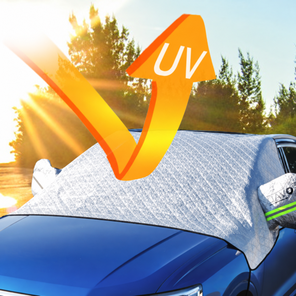 Nordspur | Vordere Windschutzscheiben-Abdeckung – Schutz für alle vier Jahreszeiten, Frostschutz & hohe Qualität – perfekt für Autos, Vans und SUVs