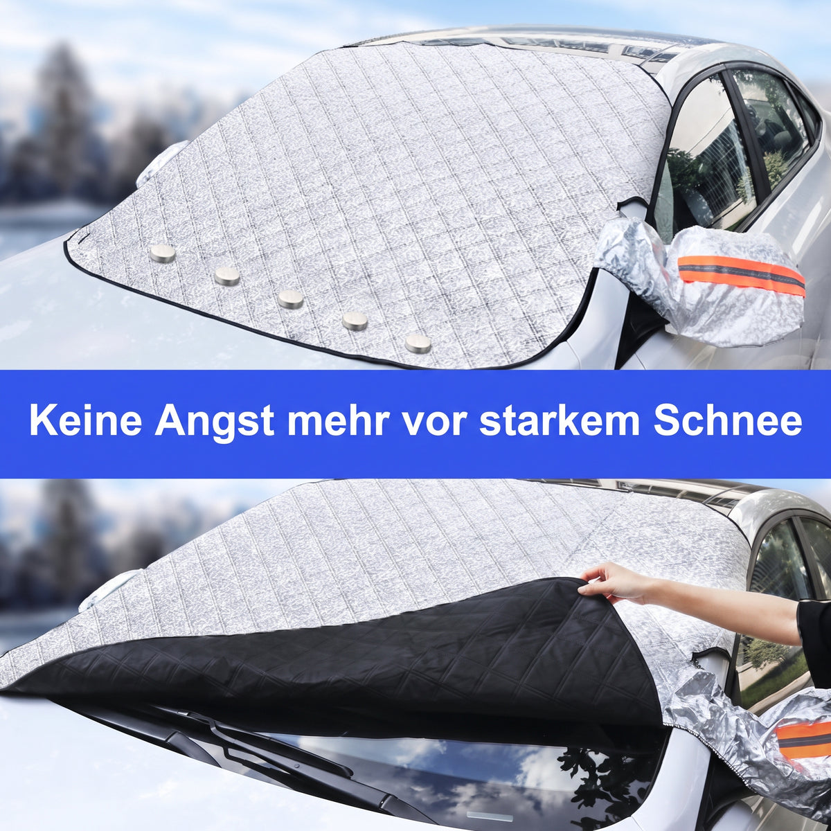 Nordspur | Vordere Windschutzscheiben-Abdeckung – Schutz für alle vier Jahreszeiten, Frostschutz & hohe Qualität – perfekt für Autos, Vans und SUVs