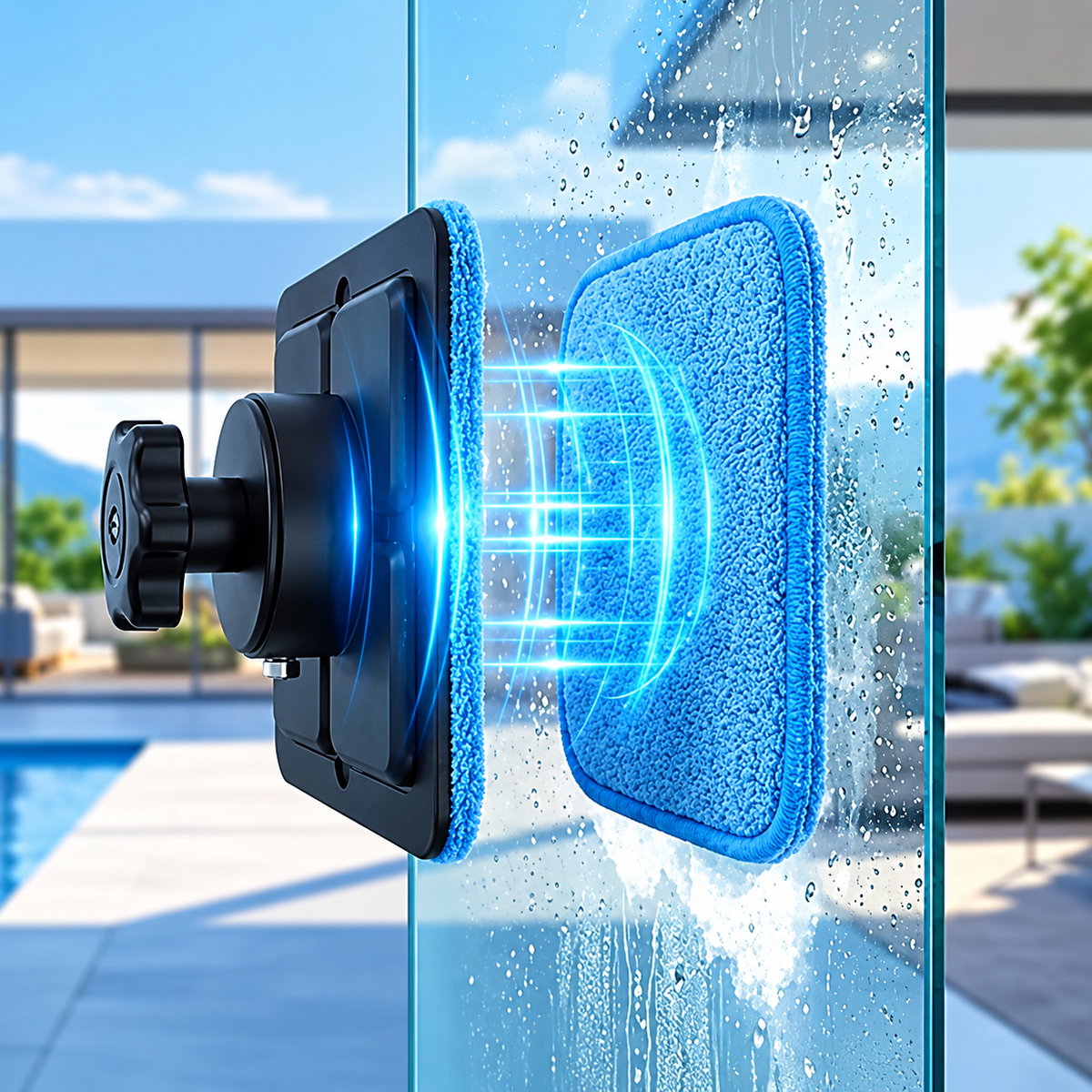 Magnetisches doppelseitiges Fensterreinigungsset