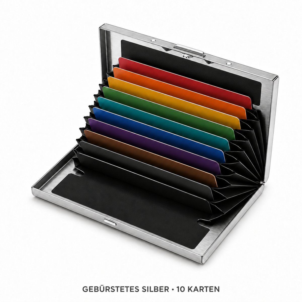 Nordspur | RFID-Blocking Karten-Geldbörse aus Edelstahl – Organisiert, Sicher & Taschenfertig