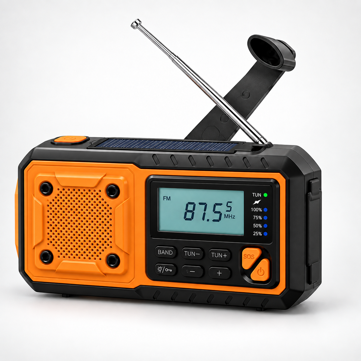 Nordspur | Solavox Tragbares Notfall-Kurbel-Radio