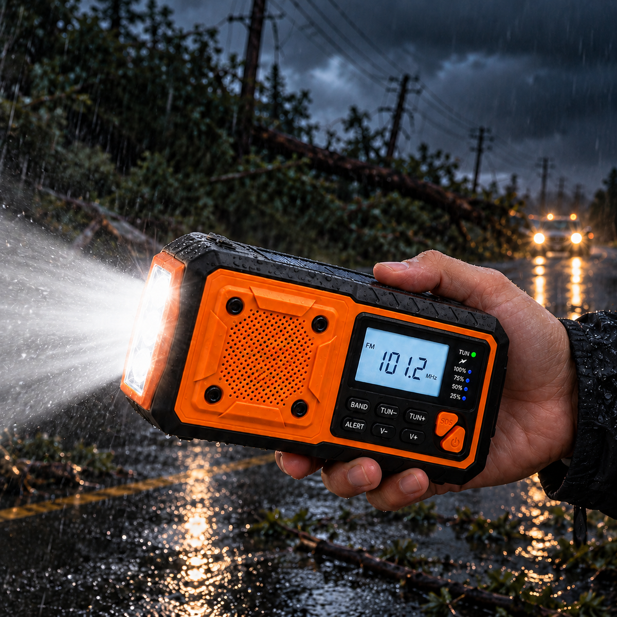 Nordspur | Solavox Tragbares Notfall-Kurbel-Radio
