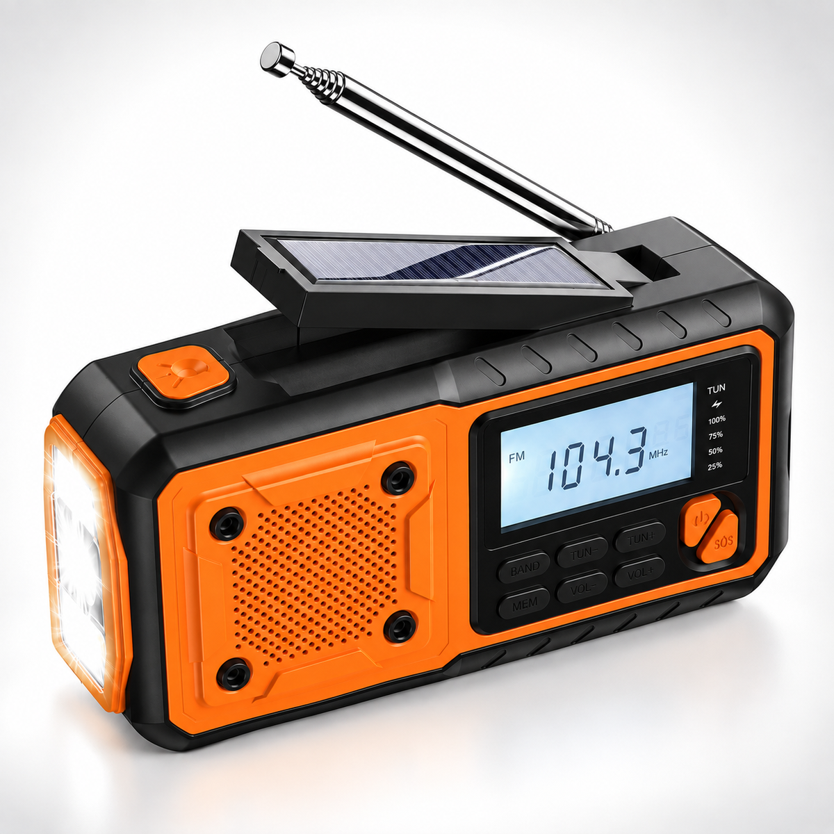 Nordspur | Solavox Tragbares Notfall-Kurbel-Radio