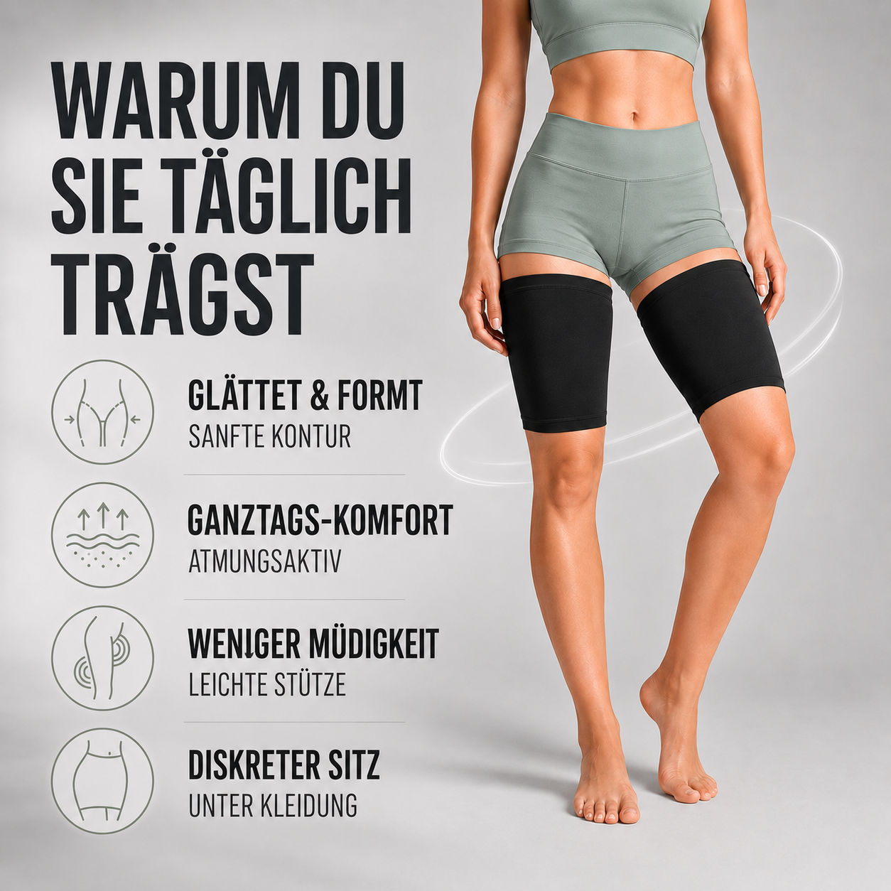 Nordspur | Thighraze Ultraflache Kompressions-Oberschenkelbinde