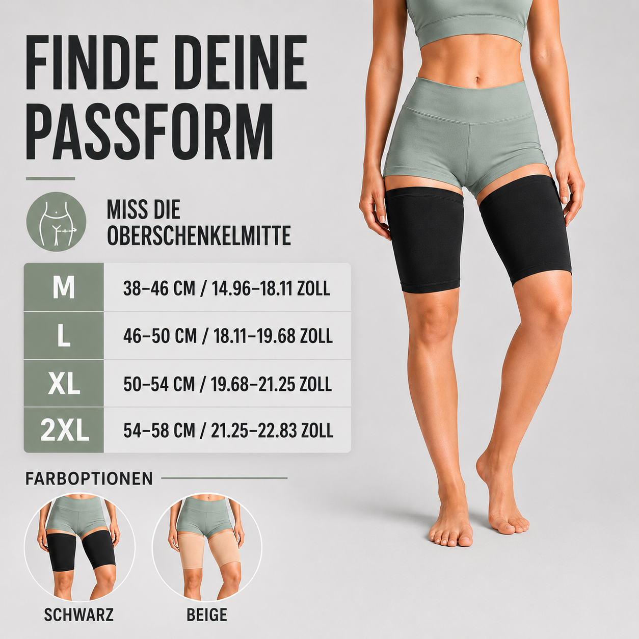 Nordspur | Thighraze Ultraflache Kompressions-Oberschenkelbinde