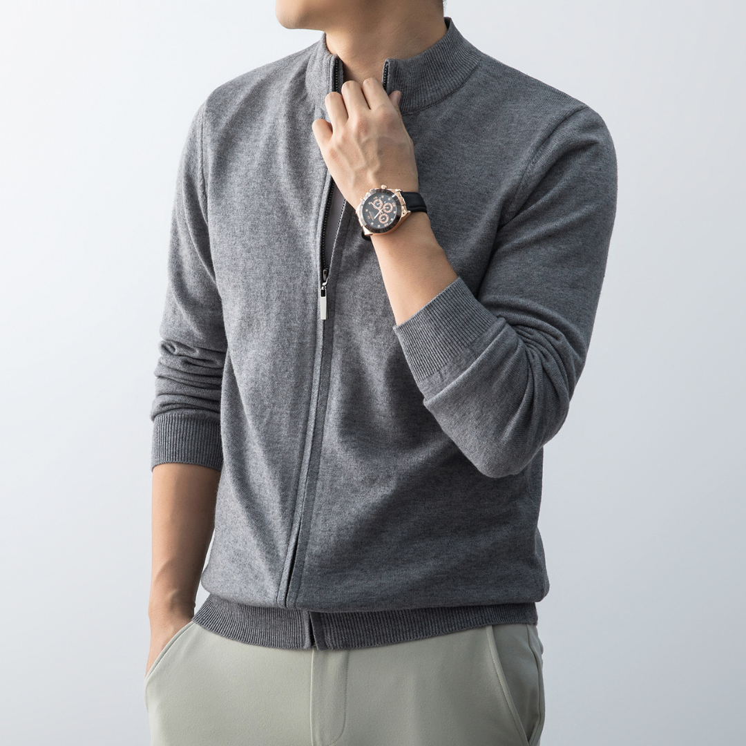 Nordspur | Cardisle Slim-Fit-Strickjacke mit Reißverschluss