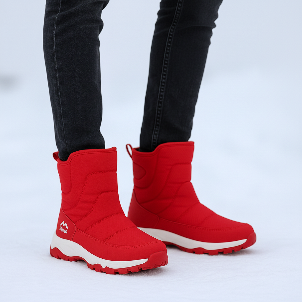Winterstiefel knöchelhohe rutschfeste Damenstiefel warm gefüttert