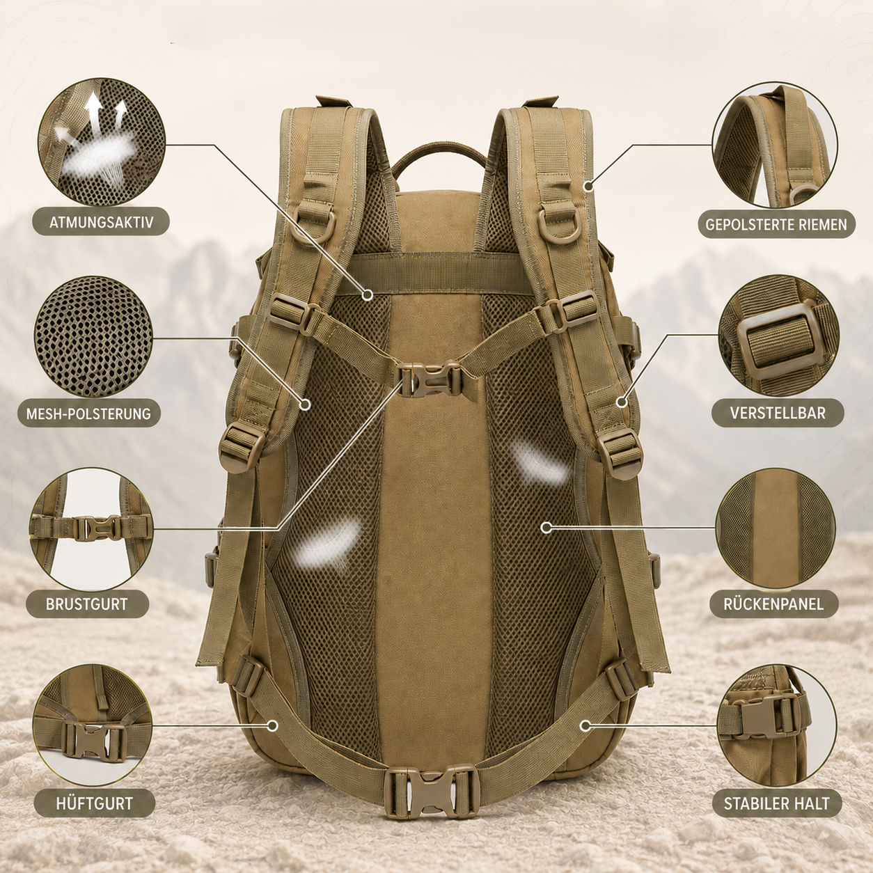 Nordspur | 40-Liter-Taktischer Rucksack