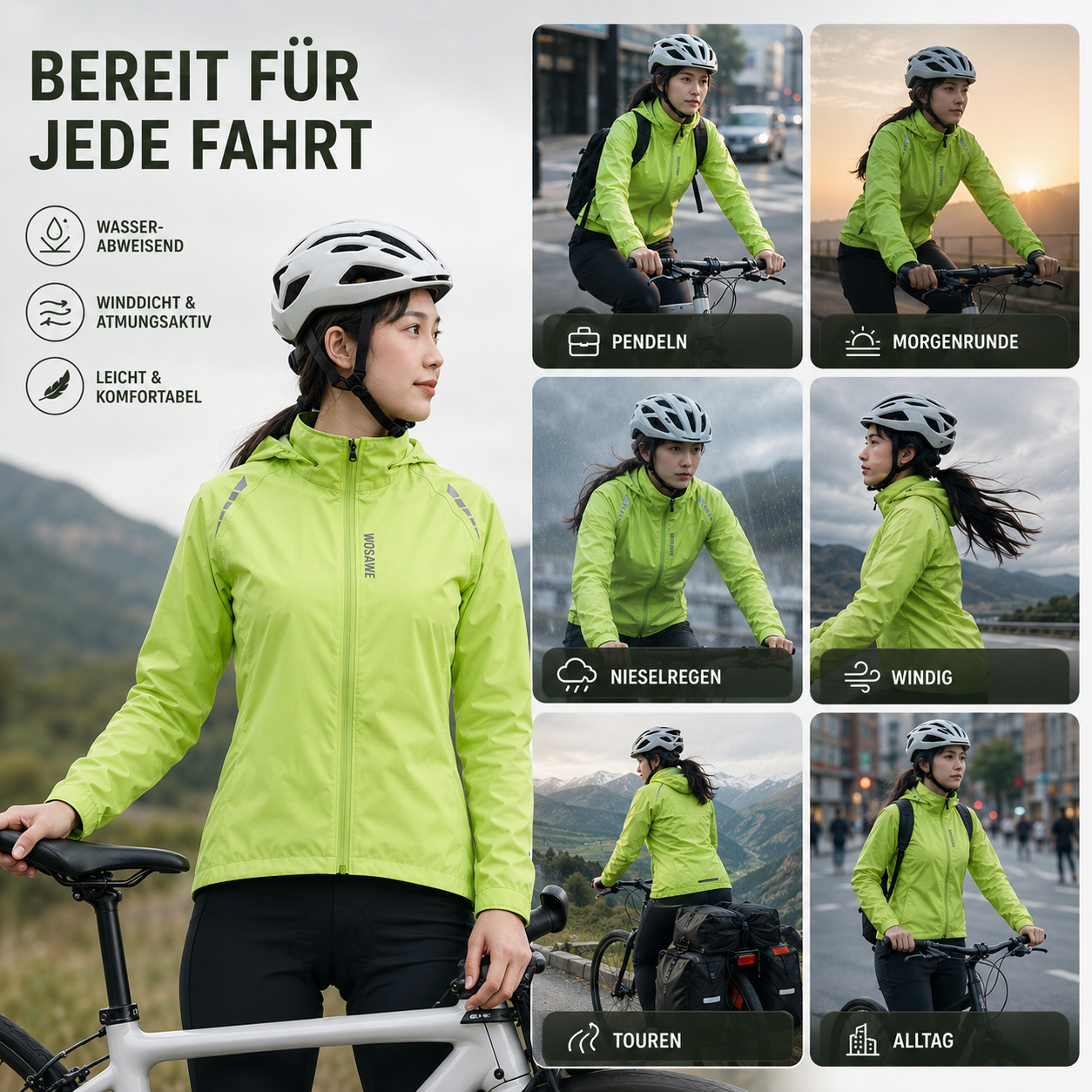 Nordspur | Aerava Fahrradjacke mit hoher Sichtbarkeit