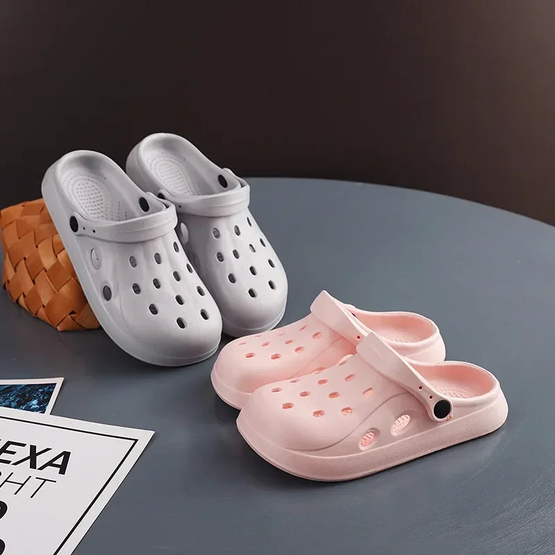Gartenschlappen Slip-On atmungsaktiv breite Zehenbox rutschfest