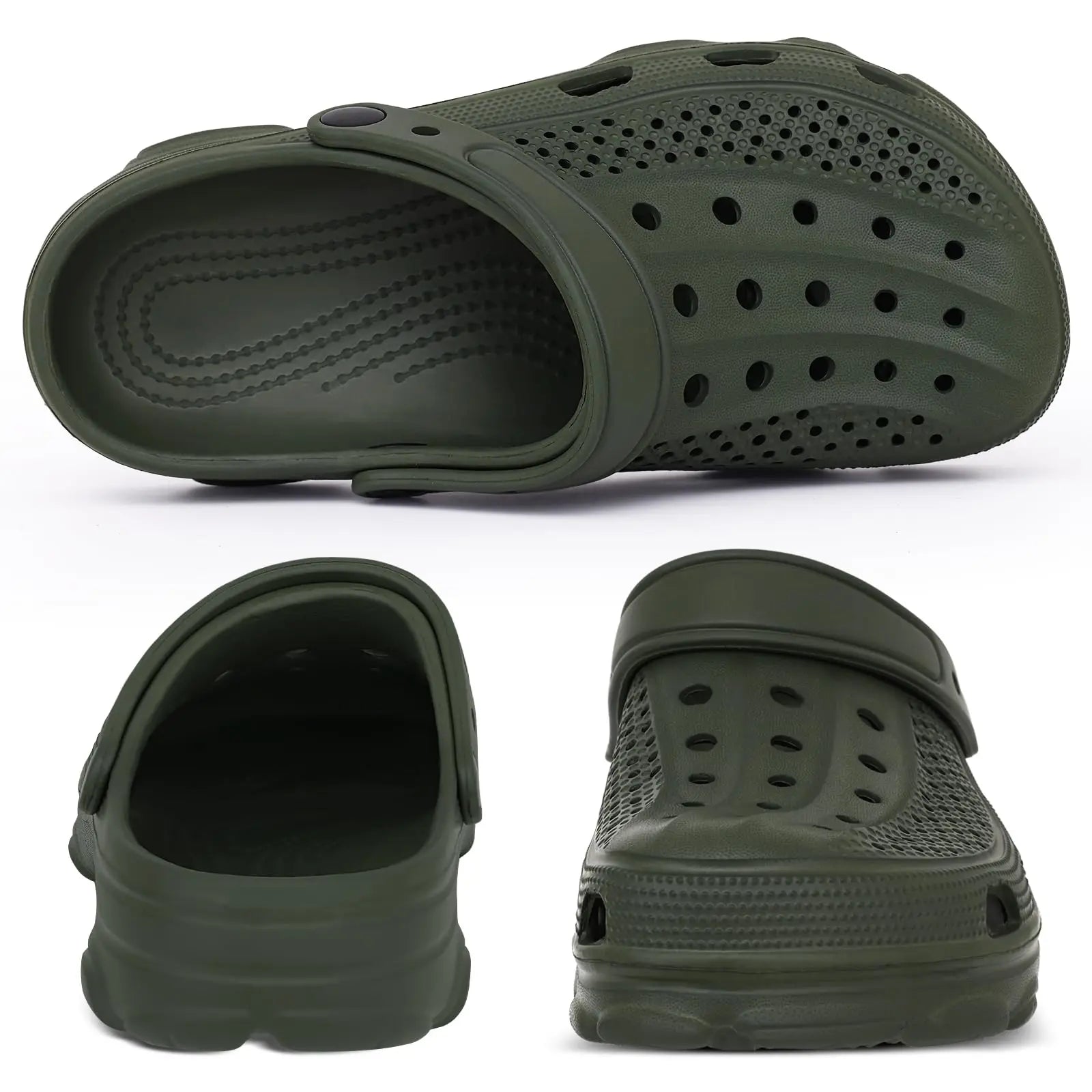 Gartenklotschen Herren atmungsaktiv wasserfest perforiert Slip-On