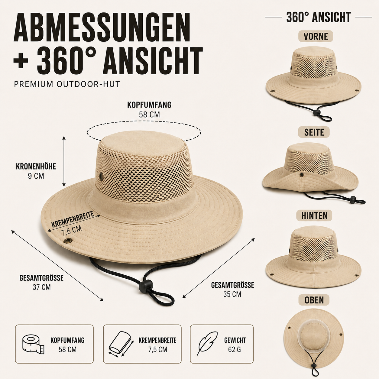 Nordspur | Aerovent Breitrandiger Mesh-Hut