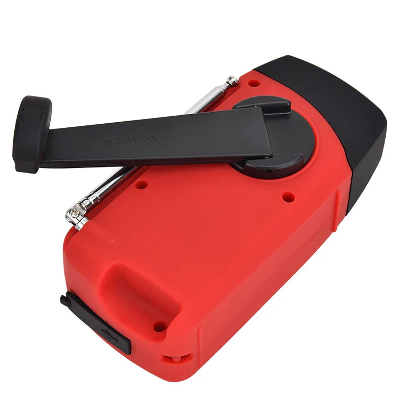 Notfallradio mit Handkurbel Solarpanel LED Taschenlampe SOS