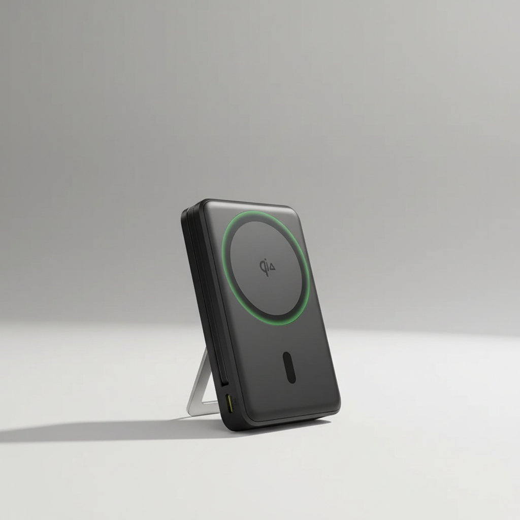 Magnetische Powerbank 10000 mAh mit 45W Schnellladen und klappbarem Ständer