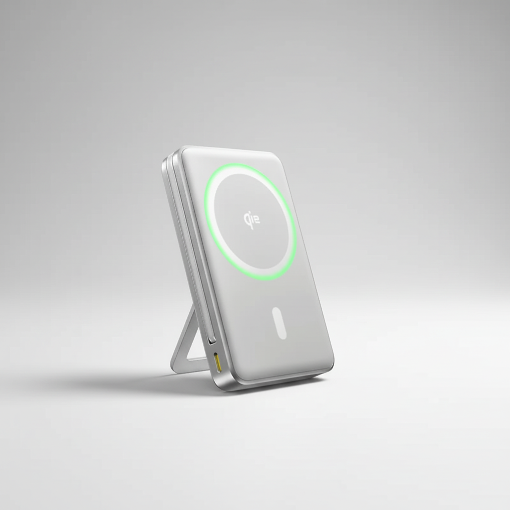 Magnetische Powerbank 10000 mAh mit 45W Schnellladen und klappbarem Ständer