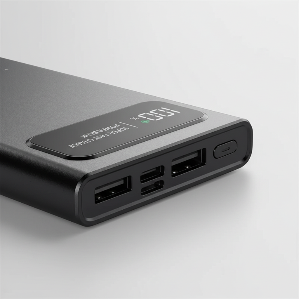 Hochleistungs-Powerbank 20000mAh mit schnellladeausgang und digitalem display