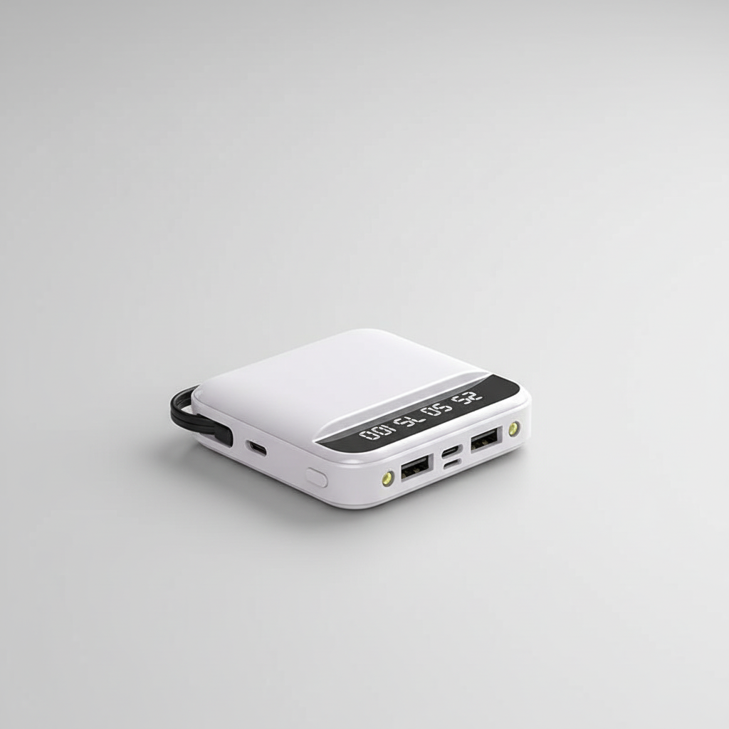 Hochkapazitive Powerbank mit Schnellladen und Digitaldisplay tragbar
