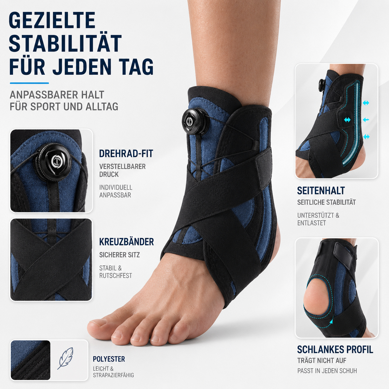 Nordspur | Ankoraid Verstellbare Druck-Knöchelbandage