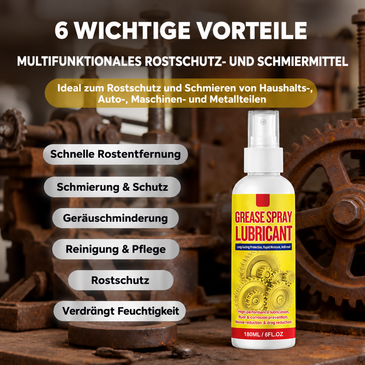 Nordspur | Anti-Rost Schmiersprüh & Rostentferner