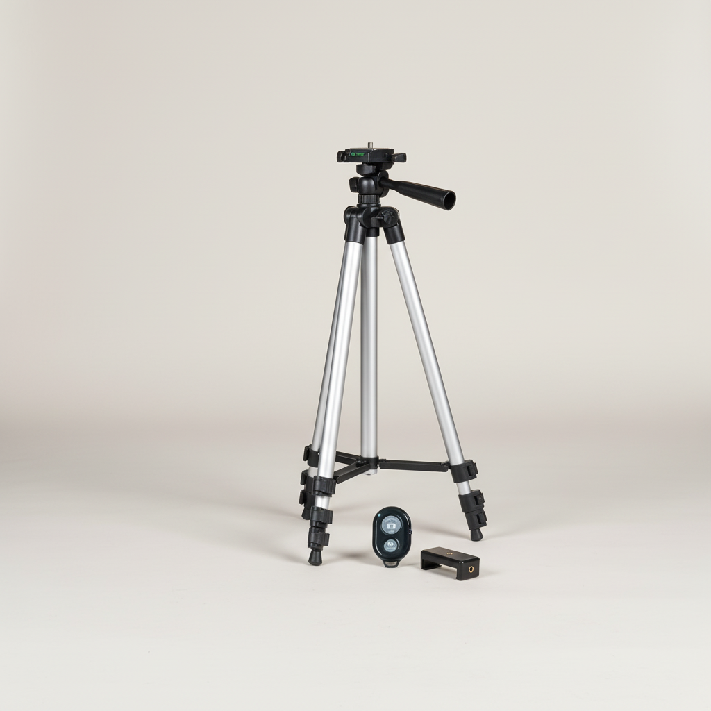 Aluminium Kamera-Stativ mit Bluetooth-Fernbedienung für Video und Fotografie