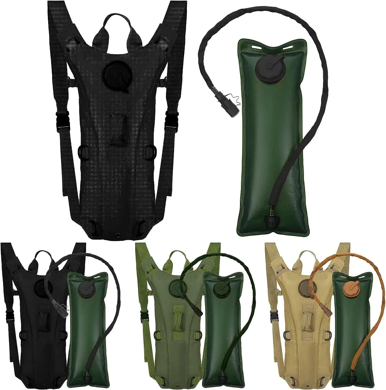 Hydrations-Rucksack mit 3-Liter-Trinkblase, wasserfest, Trinkschlauch