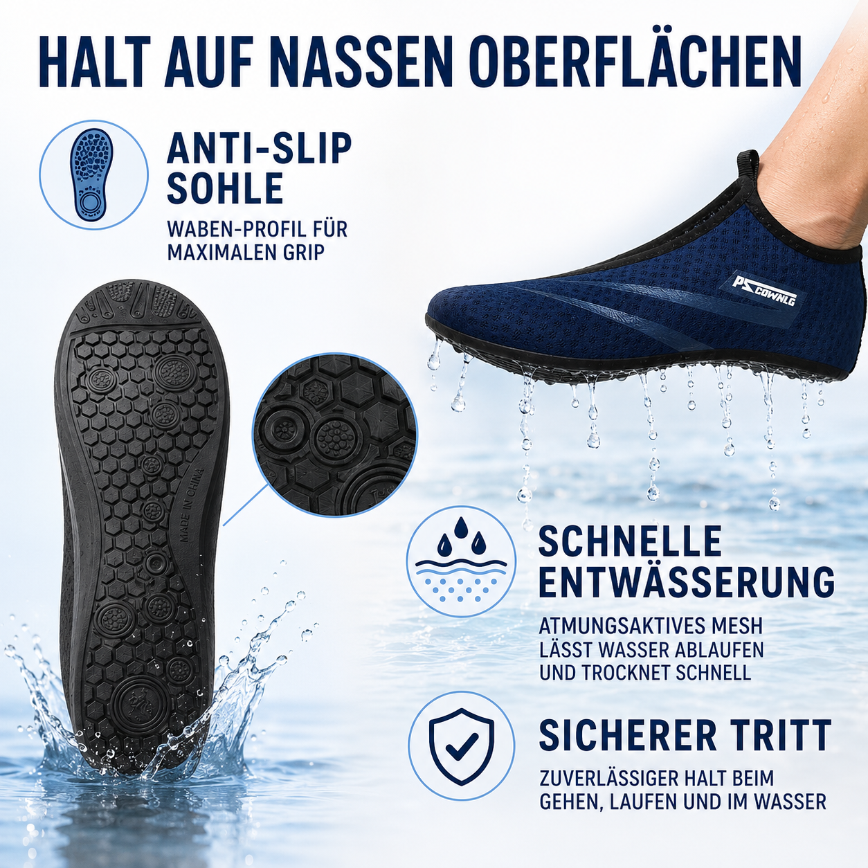 Nordspur | Aquavex Slip-On Barfuß-Wasserschuh