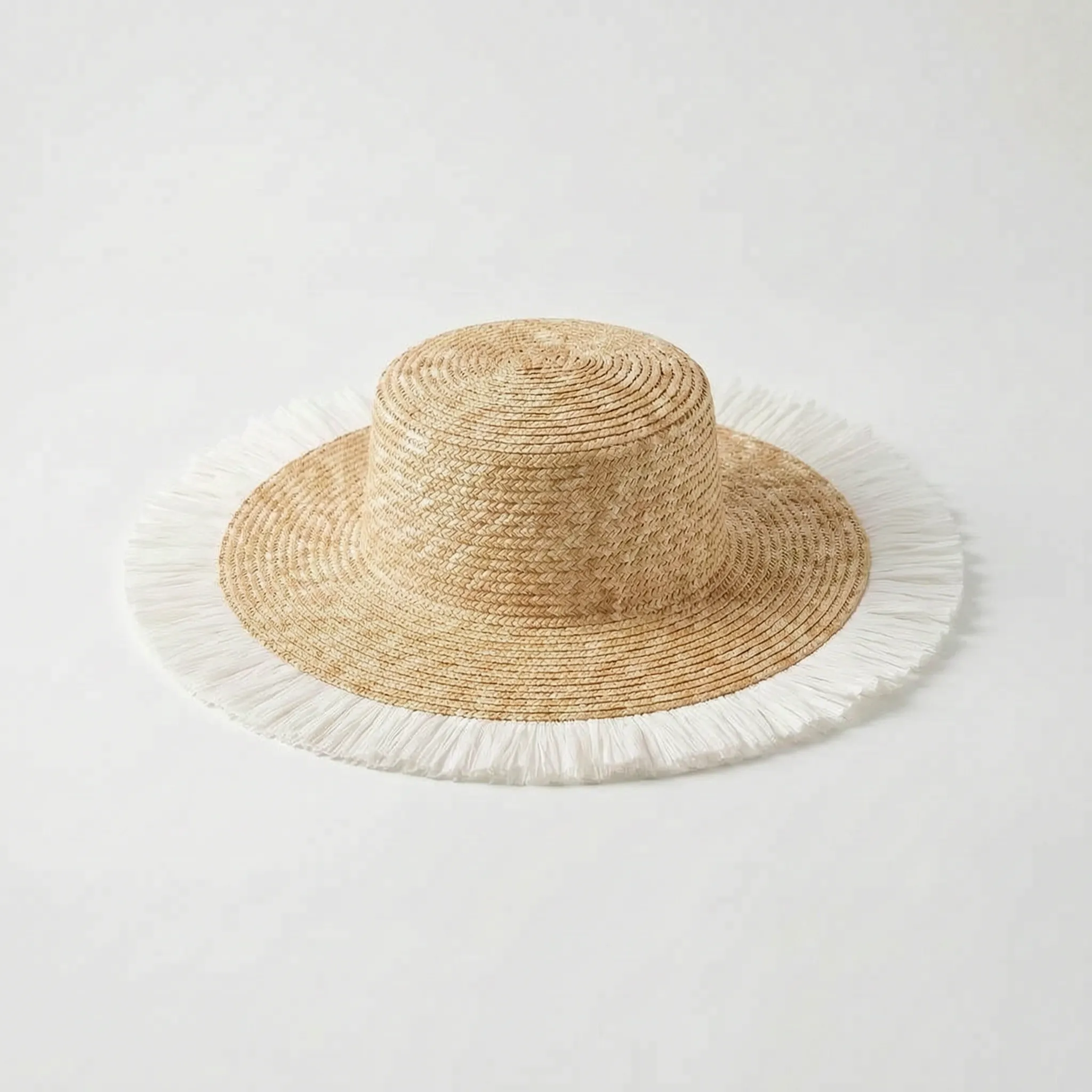 Strohhut breitkrempig Sonnenschutz geflochtener Sommerhut