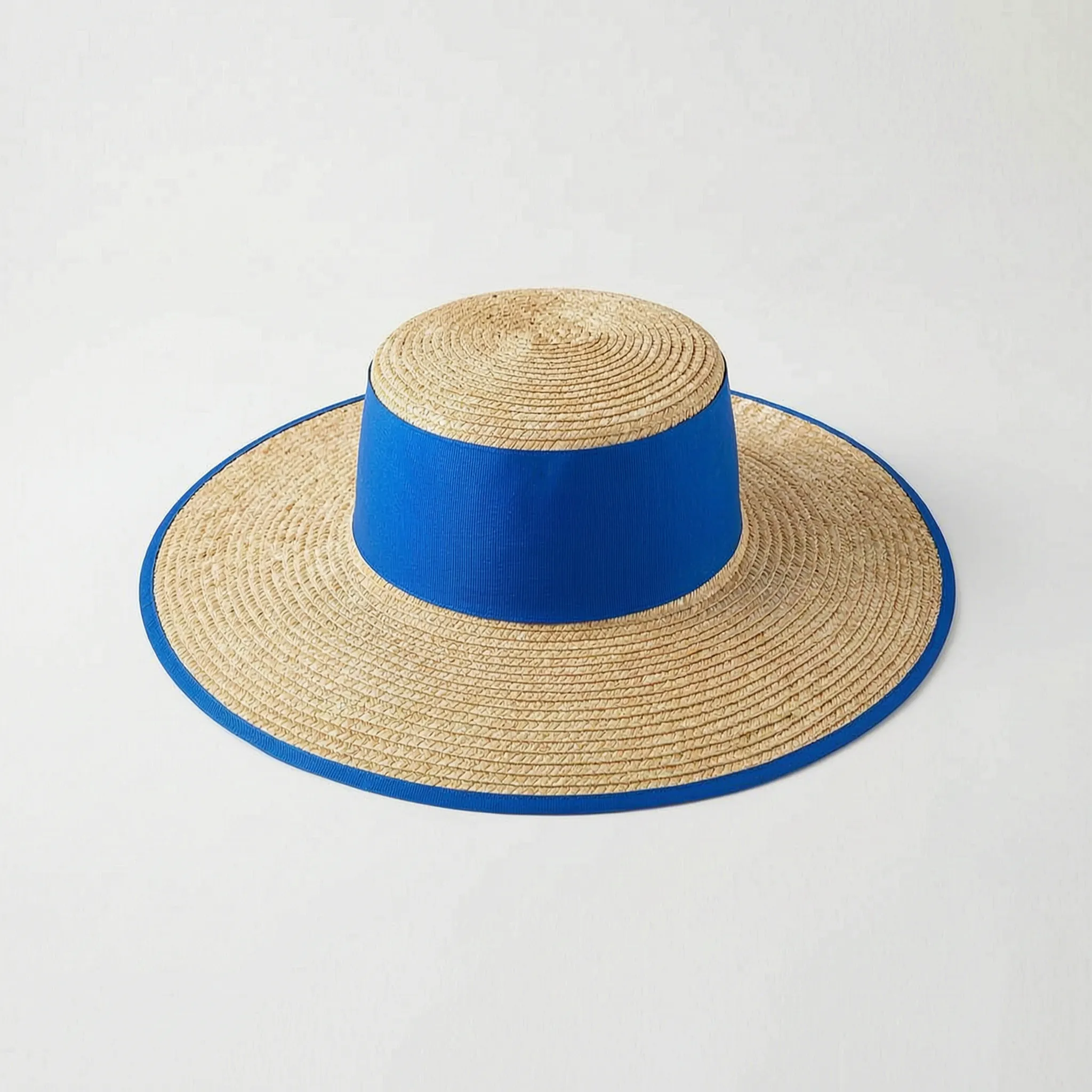 Strohhut breitkrempig Sonnenschutz geflochtener Sommerhut