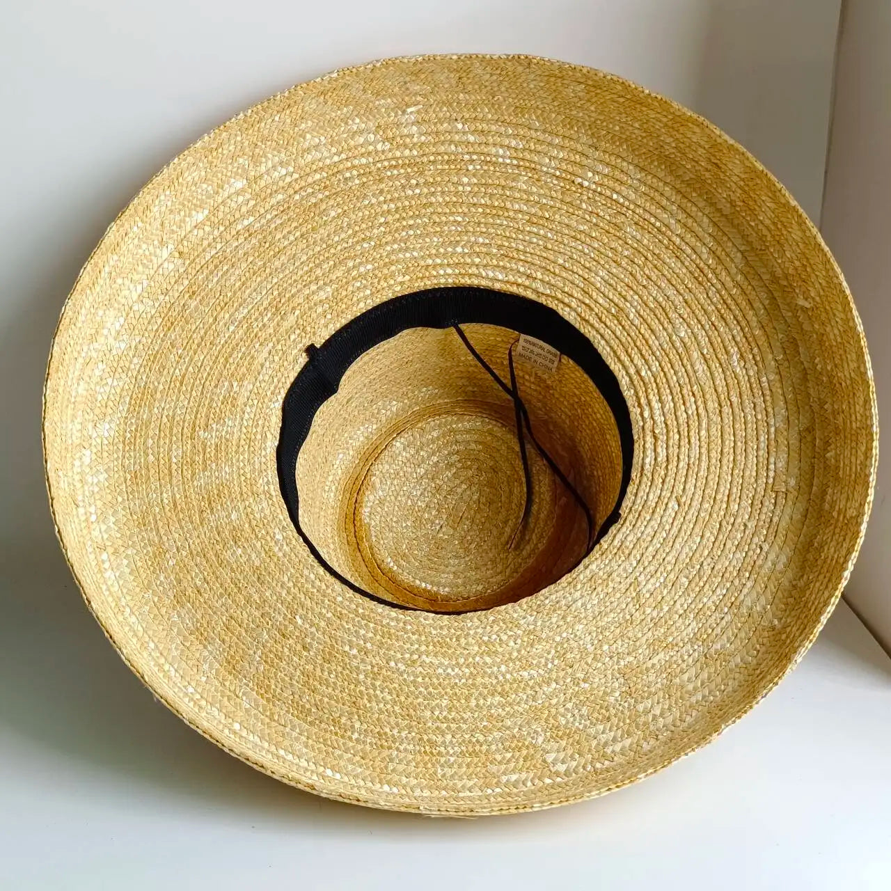 Strohhut breitkrempig Sonnenschutz geflochtener Sommerhut
