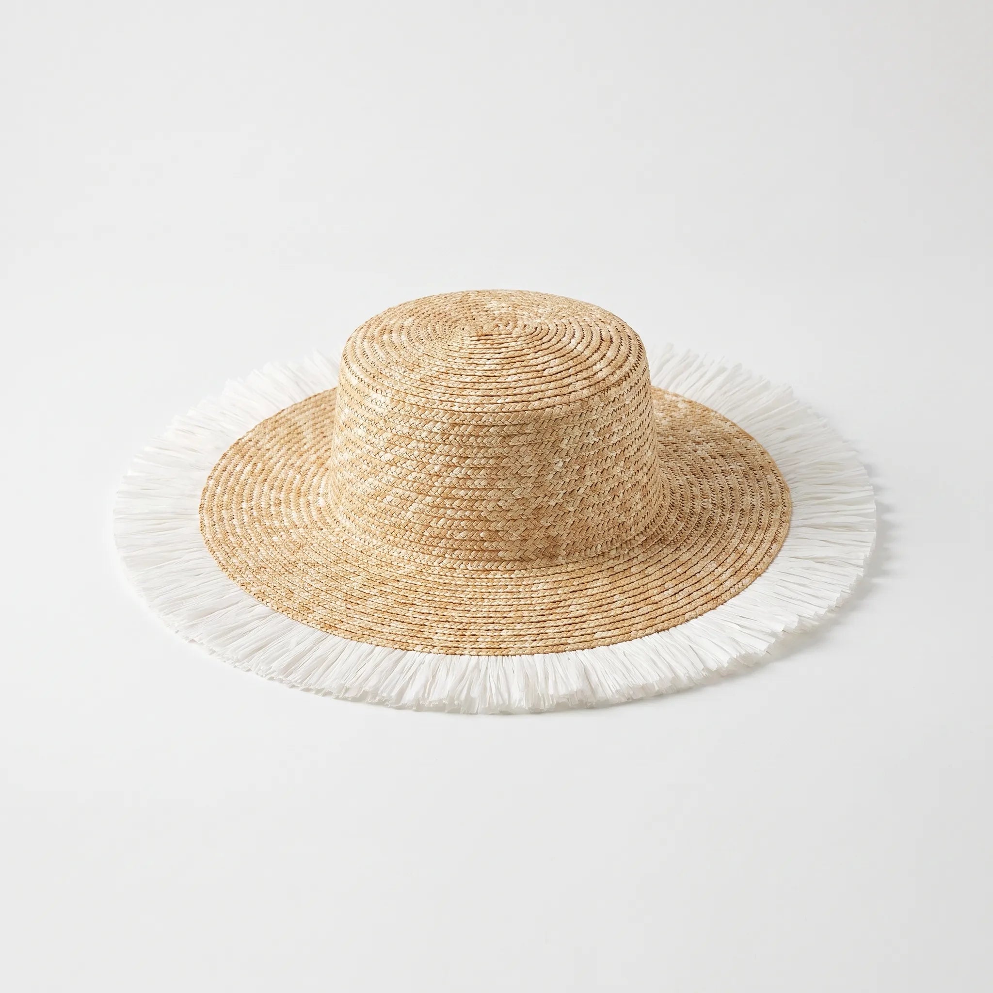 Strohhut breitkrempig Sonnenschutz geflochtener Sommerhut