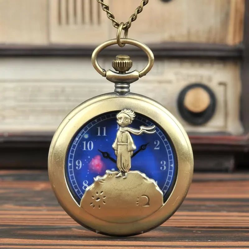 Vintage Taschenuhr-Anhänger mit Durchbruch-Silhouette und Quarz-Uhrwerk
