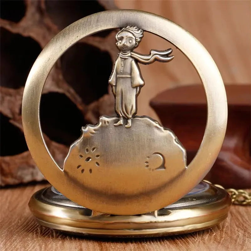 Vintage Taschenuhr-Anhänger mit Durchbruch-Silhouette und Quarz-Uhrwerk