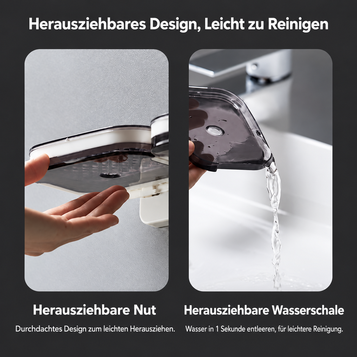 Nordspur | Ausziehbare Seifenablage mit Ablauf