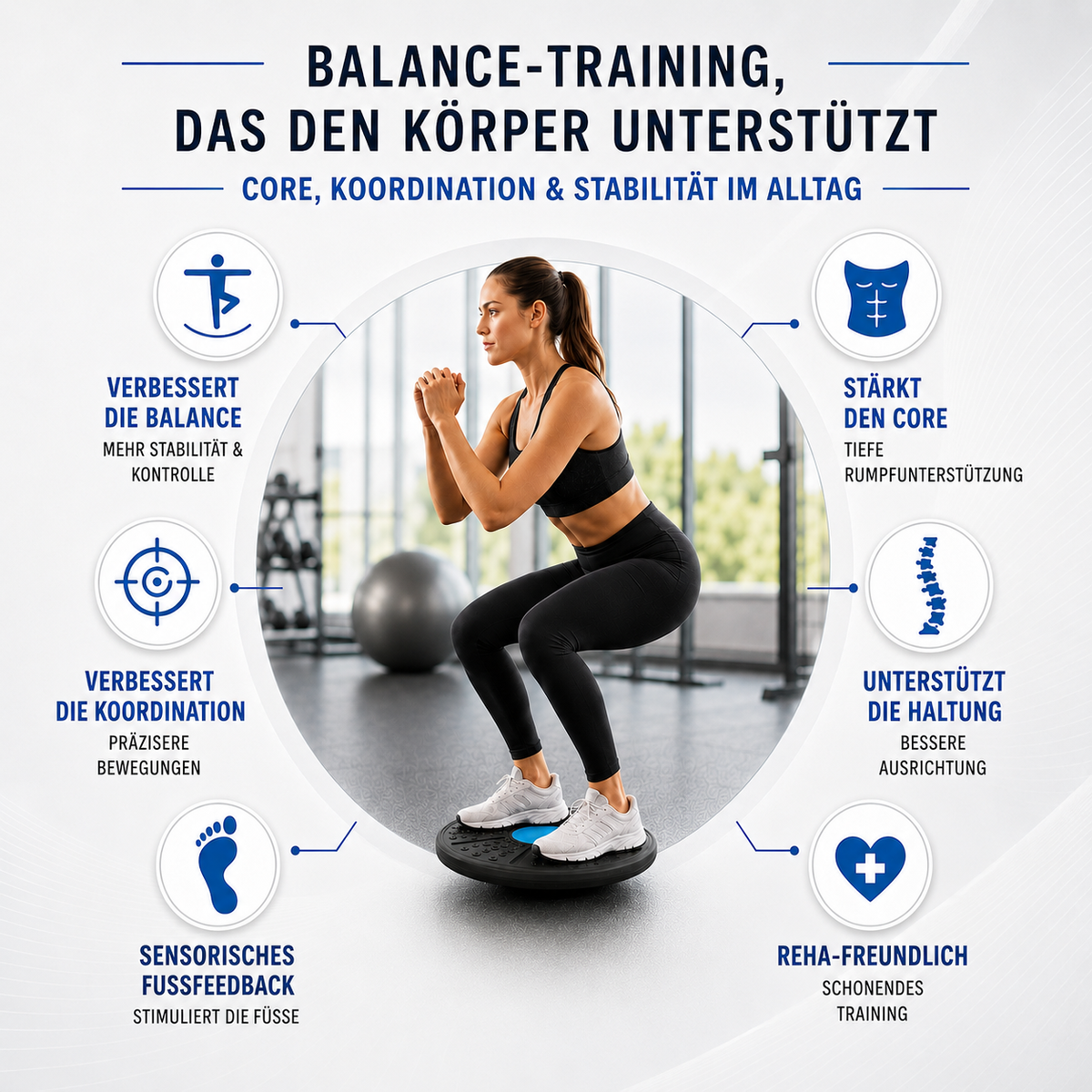 Nordspur | Balansphere Rund-Balanceboard aus Gummi