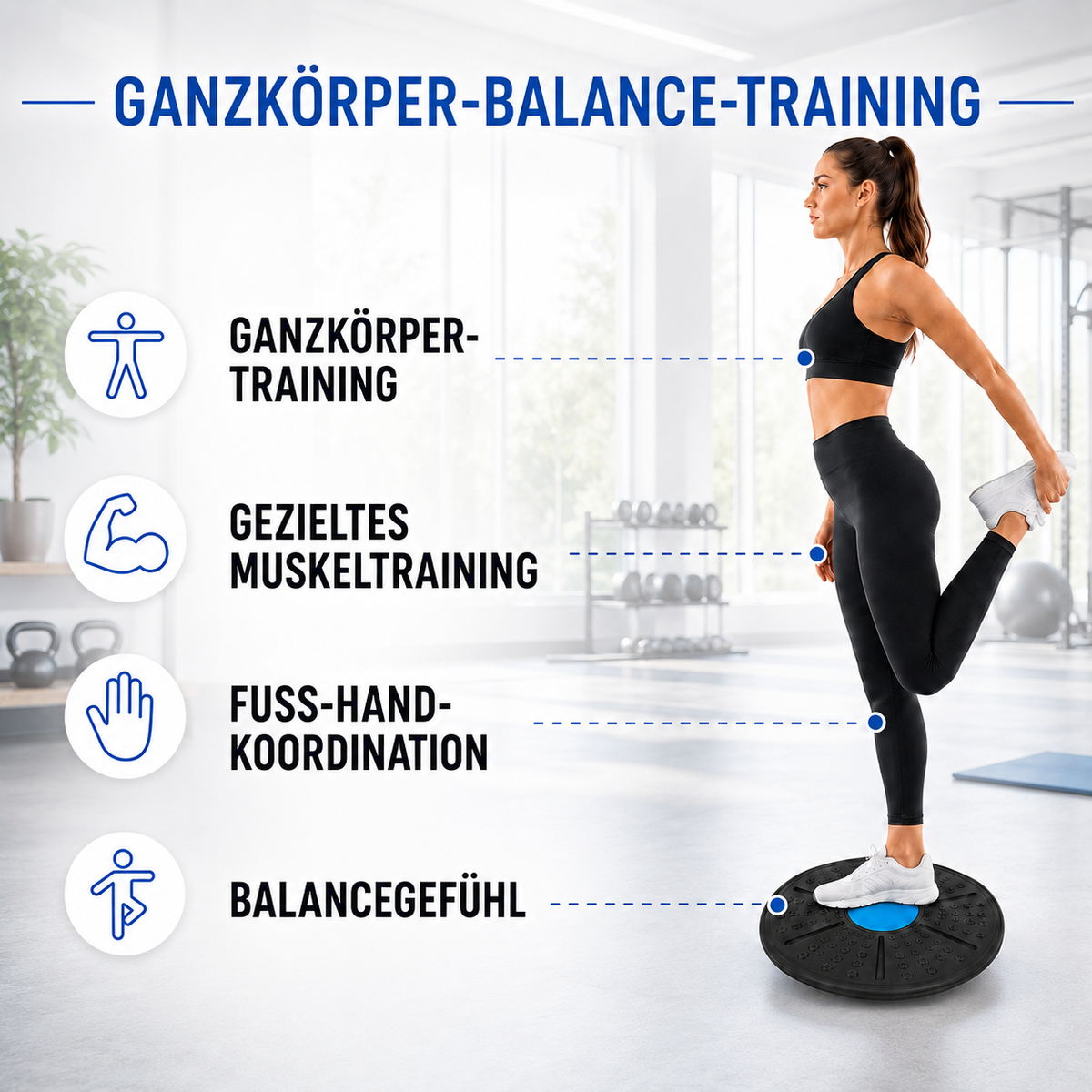 Nordspur | Balansphere Rund-Balanceboard aus Gummi