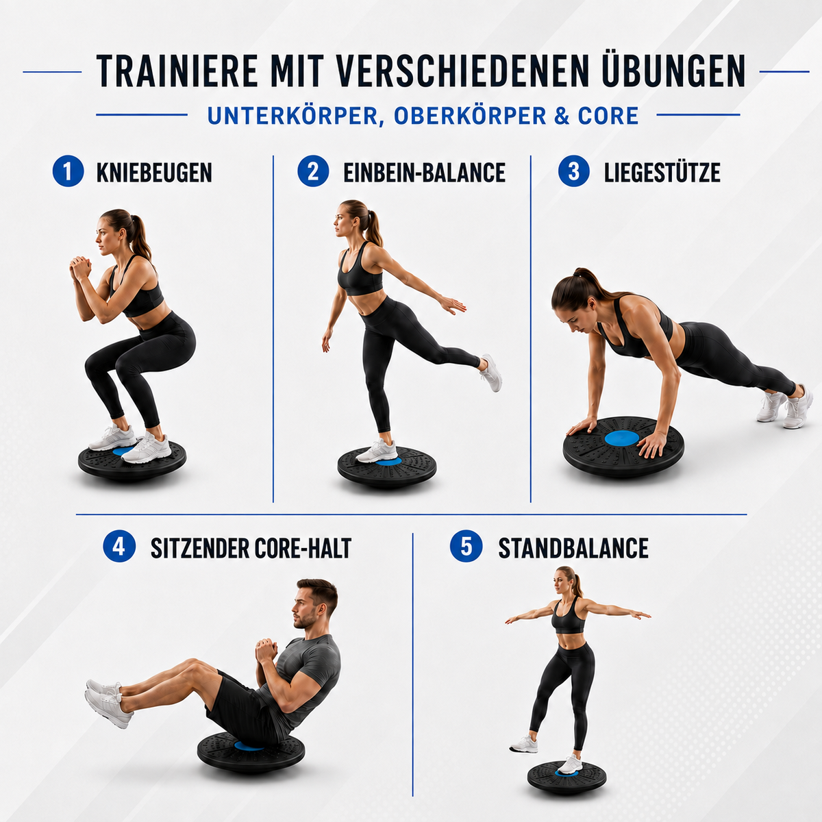 Nordspur | Balansphere Rund-Balanceboard aus Gummi