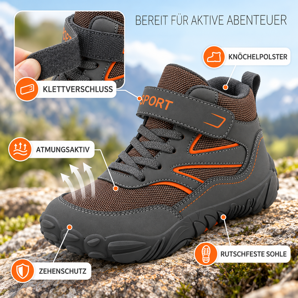 Nordspur |  Kinder Barfuß-Stil-Stiefel