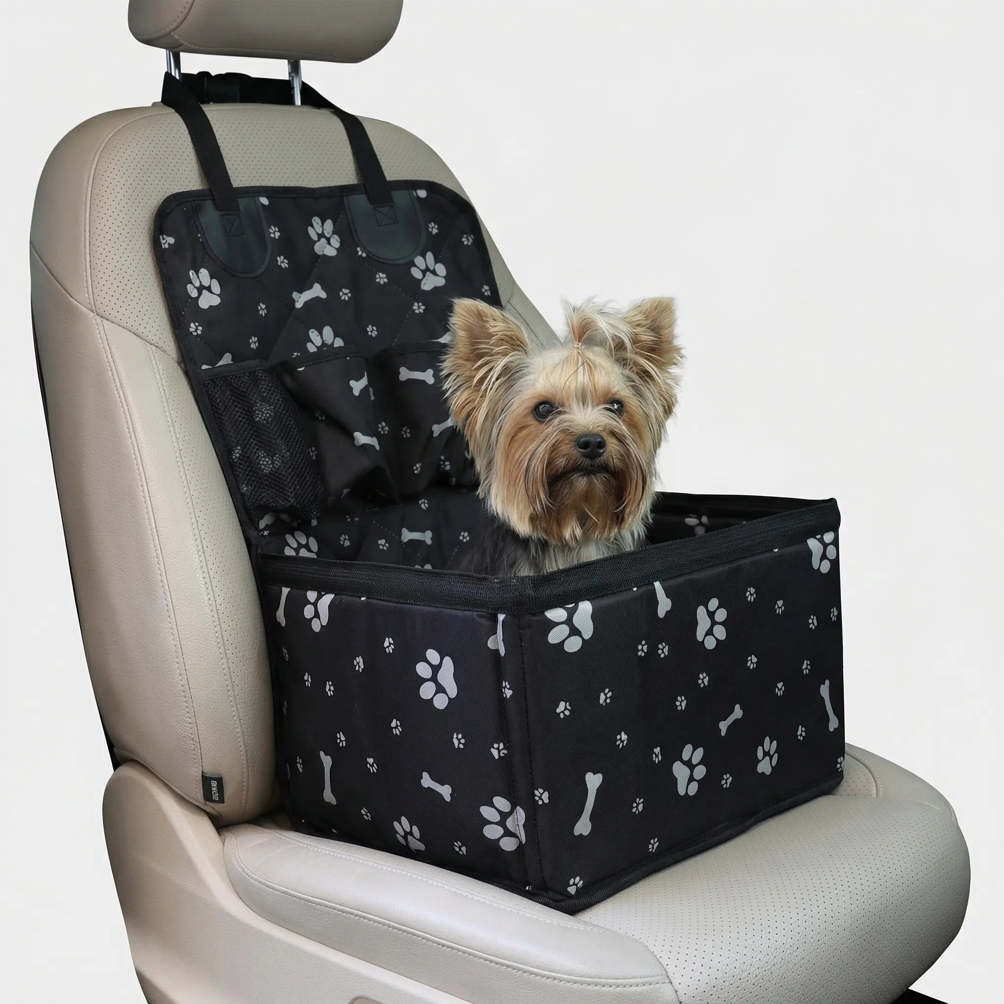 Hundeautositz rutschfest mit Seitenschutz und Aufbewahrungstaschen