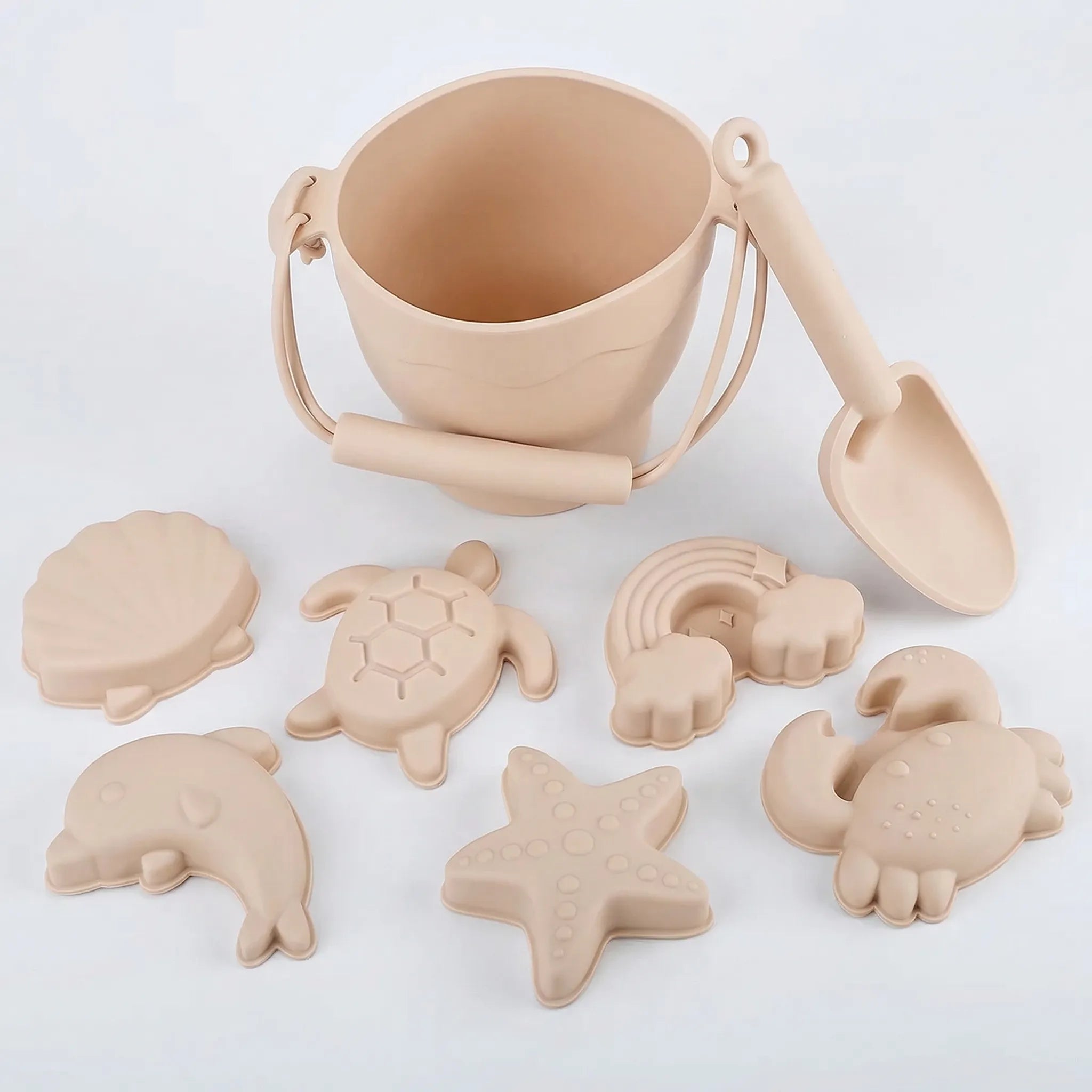 Strandspielzeug-Set für Kinder mit Eimer, Schaufel und Sandförmchen