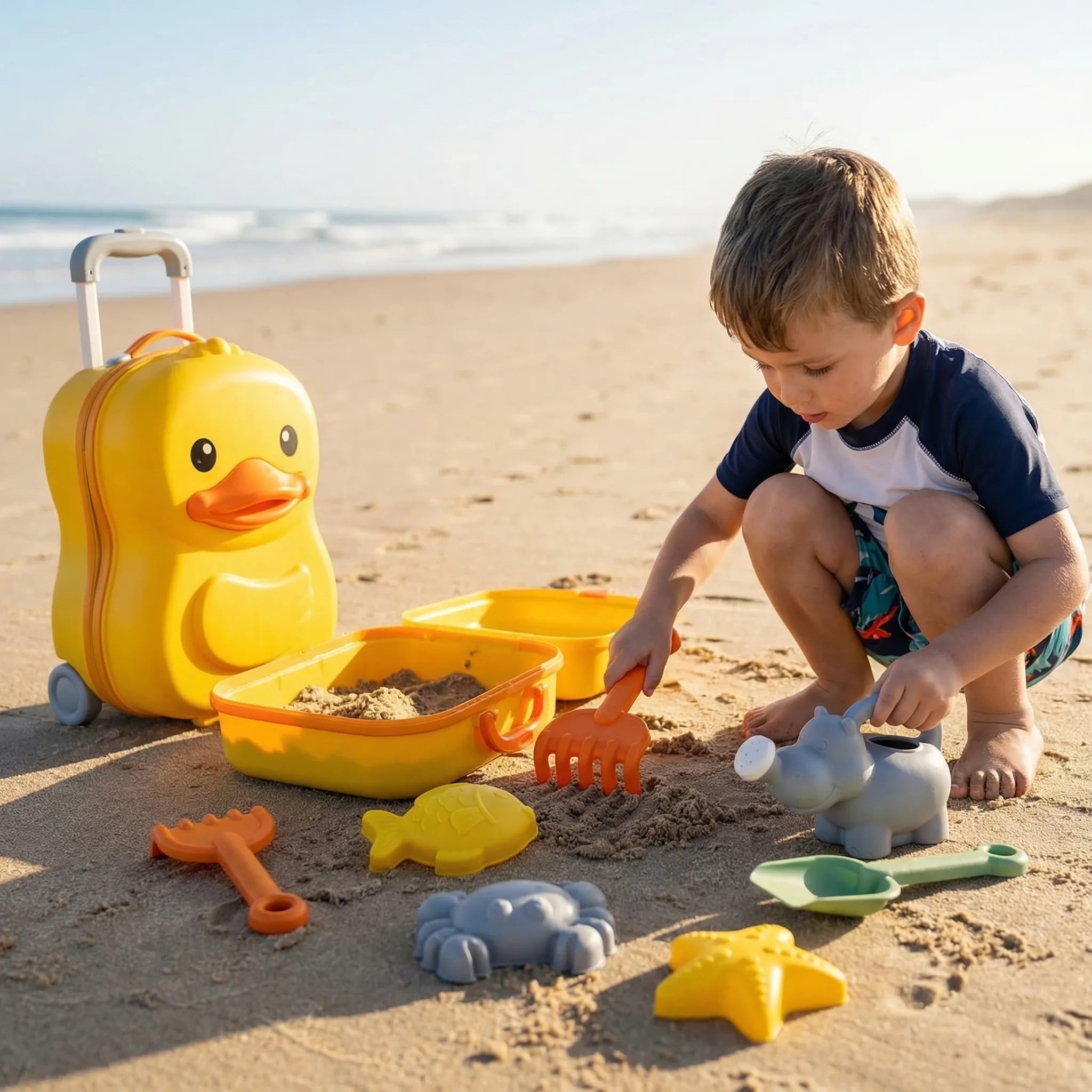Kinder Sand- und Wasserspielzeug Set für Strand und Badewanne