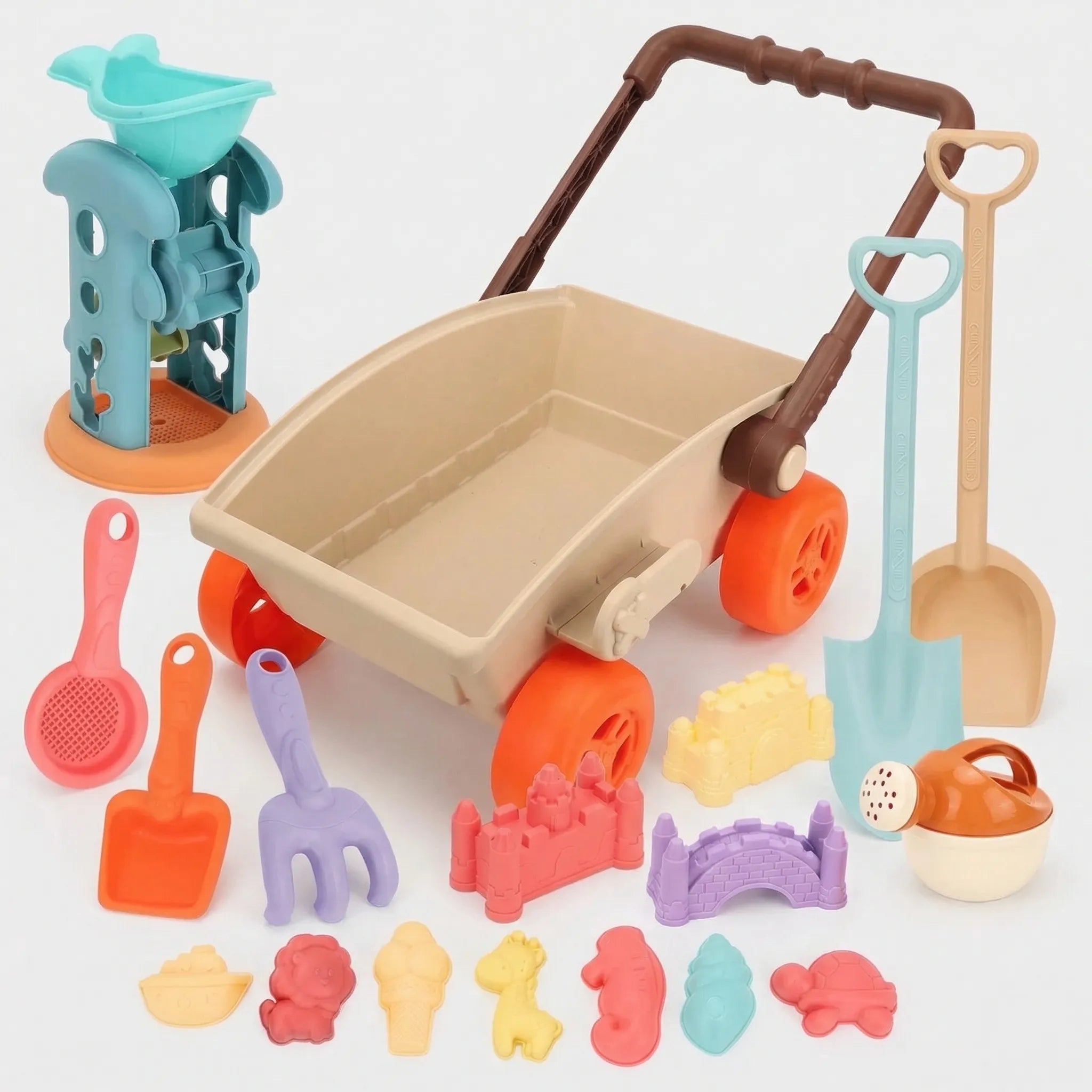 Kinder Strandspielset mit Trolley und Sandförmchen für kreatives Spielen